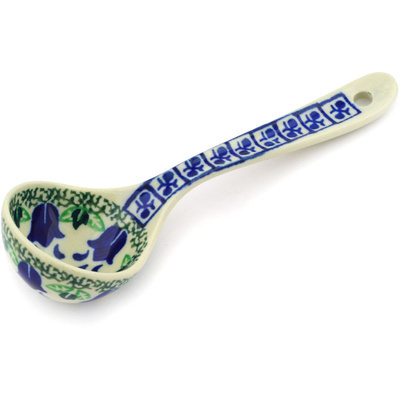 Polish Pottery Ladle 6&quot; Texas Bluebell