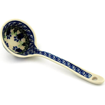 Polish Pottery Ladle 9&quot; Texas Bluebell