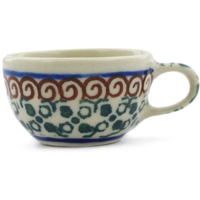 Polish Pottery Mini Cup 2&quot; Grecian Sea