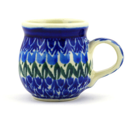 Polish Pottery Mini Mug 2&quot; Tulip Burst