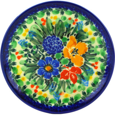 Polish Pottery Mini Plate, Coaster plate Babcia&#039;s Meadow UNIKAT