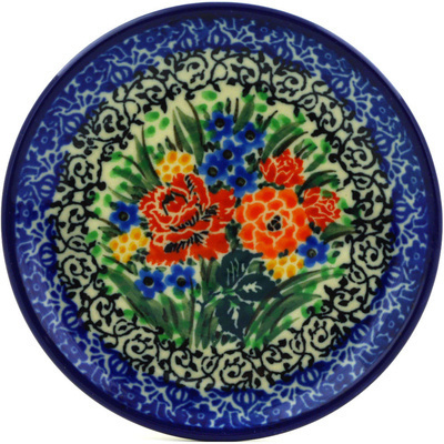 Polish Pottery Mini Plate, Coaster plate Beautiful Bounty UNIKAT