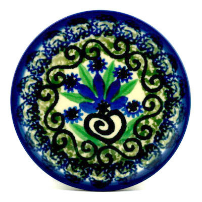 Polish Pottery Mini Plate, Coaster plate Celebration UNIKAT