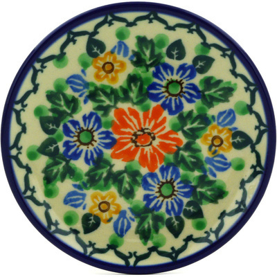 Polish Pottery Mini Plate, Coaster plate Field Of Dreams UNIKAT