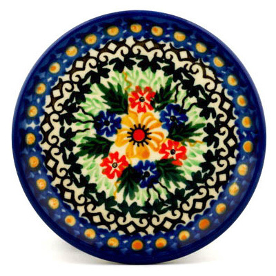 Polish Pottery Mini Plate, Coaster plate Glorious Spring UNIKAT