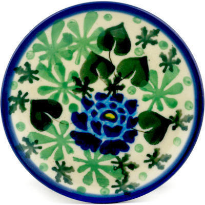 Polish Pottery Mini Plate, Coaster plate Ivy Field UNIKAT