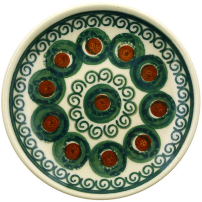 Polish Pottery Mini Plate, Coaster plate Olive You