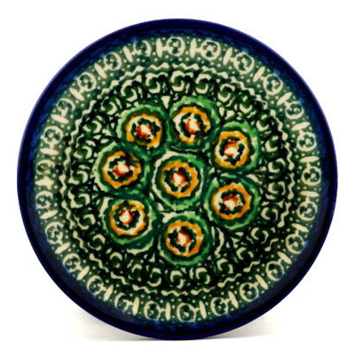 Polish Pottery Mini Plate, Coaster plate Persian Rug UNIKAT