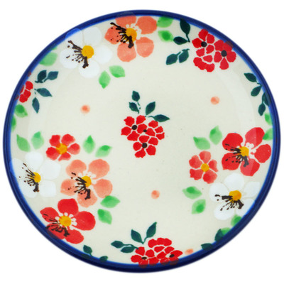 Polish Pottery Mini Plate, Coaster plate Pink Divinity UNIKAT