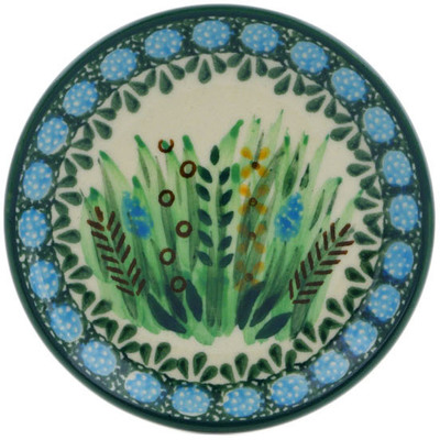 Polish Pottery Mini Plate, Coaster plate Prairie Land UNIKAT