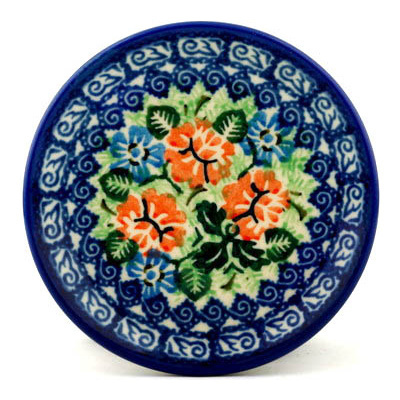 Polish Pottery Mini Plate, Coaster plate Wildflower Lake UNIKAT