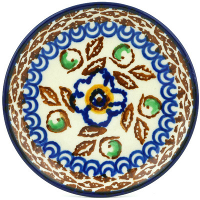 Polish Pottery Mini Plate, Coaster plate Wind Dancers UNIKAT