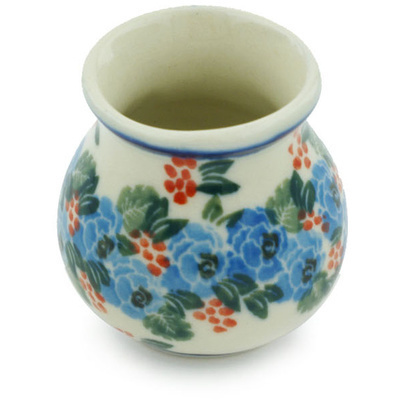Polish Pottery Mini Vase 2&quot; Burst Of Color