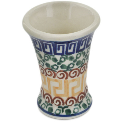 Polish Pottery Mini Vase 2&quot; Grecian Sea