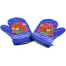 Textile Mittens for Oven Blue Love