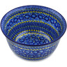 Polish Pottery Mixing Bowl 12-inch (8 quarts) Deep Blue UNIKAT