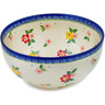 Polish Pottery Mixing bowl, serving bowl Hibiscus Splendor