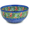 Polish Pottery Mixing bowl, serving bowl Rose Garden UNIKAT