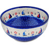 Polish Pottery Mixing bowl, serving bowl Sweet Sailboats