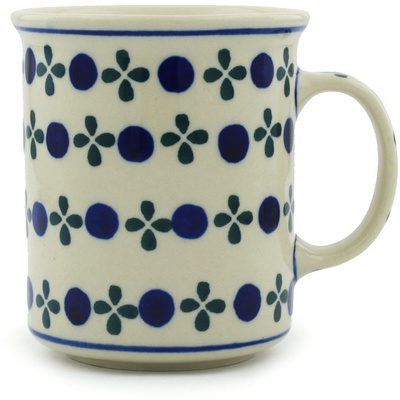 Polish Pottery Mug 10 oz Blueberry Blossoms