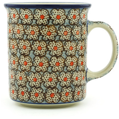 Polish Pottery Mug 10 oz Daisy Field