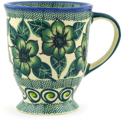 Polish Pottery Mug 10 oz Gratuitous Greens UNIKAT