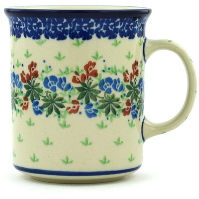 Polish Pottery Mug 10 oz Snapdragon Bouquet