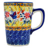 Polish Pottery Mug 11 oz Butterfly Summer Garden UNIKAT