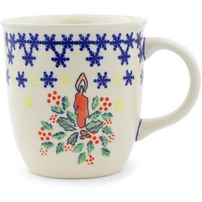 Polish Pottery Mug 12 oz Christmas Candle