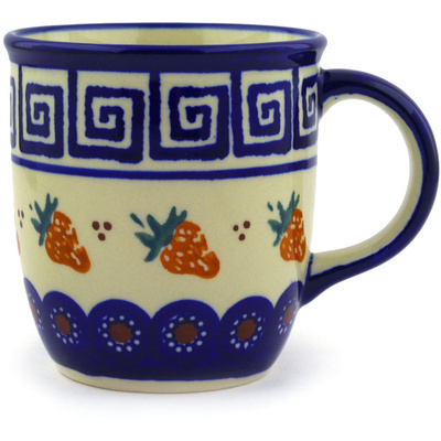 Polish Pottery Mug 12 oz Greek Strawberry