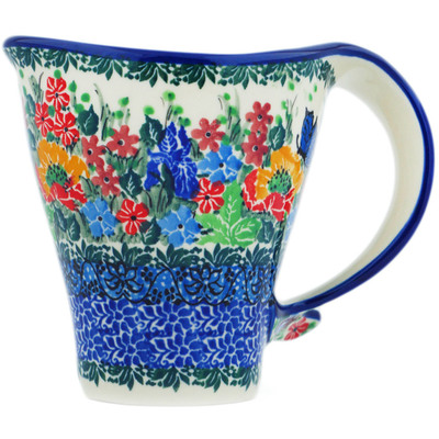 Polish Pottery Mug 12 oz Mosaic Butterfly UNIKAT
