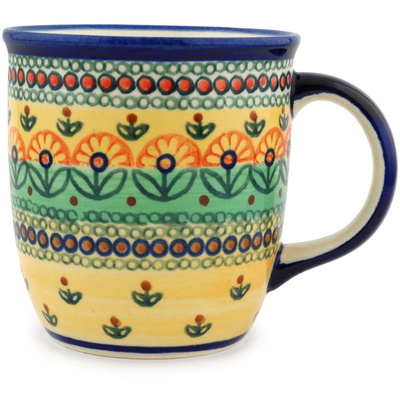 Polish Pottery Mug 12 oz Prairie Sunrise UNIKAT