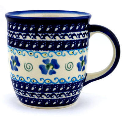 Polish Pottery Mug 12 oz Spring Violets