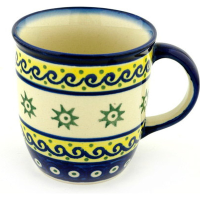 Polish Pottery Mug 12 oz Sun And Sea