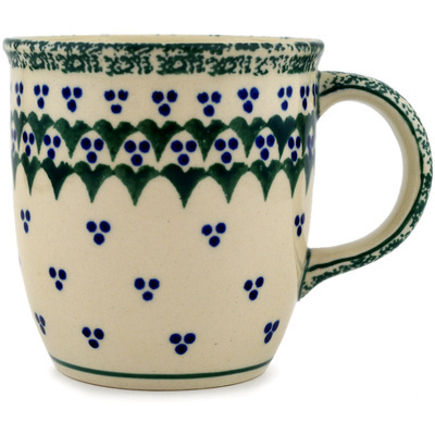 Polish Pottery Mug 12 oz Trio Dots