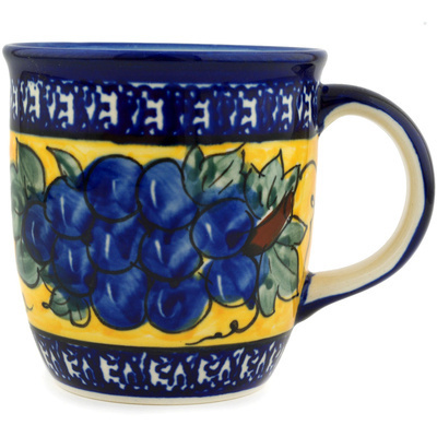Polish Pottery Mug 12 oz Tuscan Grapes