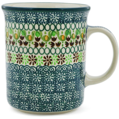 Polish Pottery Mug 15 oz Green Fulfillment