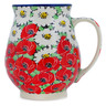Polish Pottery Mug 17 oz Spring Blossom Harmony UNIKAT
