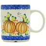 Polish Pottery Mug 20 oz Pumpkin Fall Fever UNIKAT