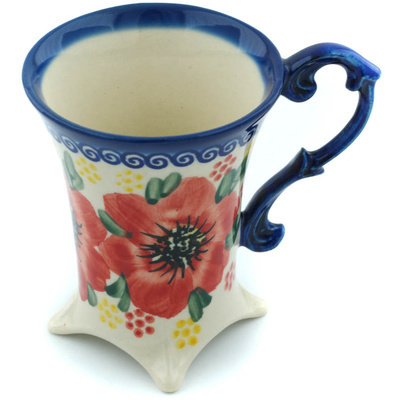 Polish Pottery Mug 5 oz Drops Of Beauty UNIKAT