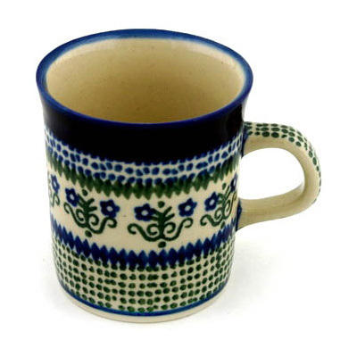 Polish Pottery Mug 5 oz Fanciful Daisy