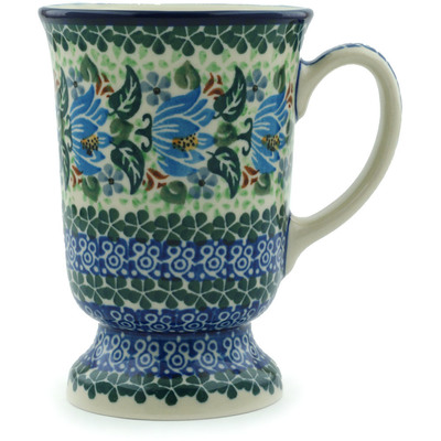Polish Pottery Mug 8 oz Blue Beauty UNIKAT