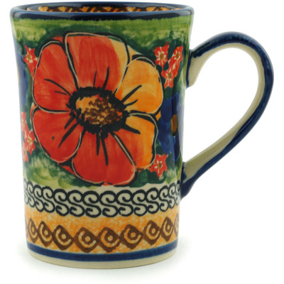 Polish Pottery Mug 8 oz Bright Beauty UNIKAT