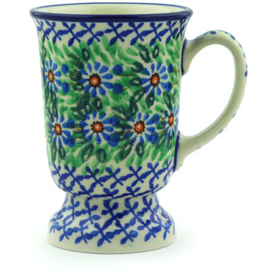 Polish Pottery Mug 8 oz Chicory Wreath