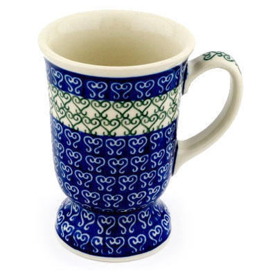 Polish Pottery Mug 8 oz Lovely Heart