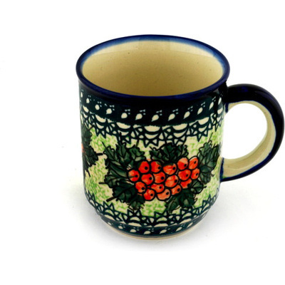 Polish Pottery Mug 8 oz Vineyard Grapes UNIKAT
