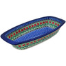 Polish Pottery Oval Baker with Handles 14&quot; Maraschino