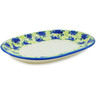 Polish Pottery Oval Platter 11&quot; Blueberries Season UNIKAT