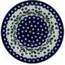 Polish Pottery Pasta Bowl 9&quot; Forget-me-not Peacock