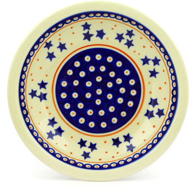 Polish Pottery Pasta Bowl 9&quot; Fourth Of July